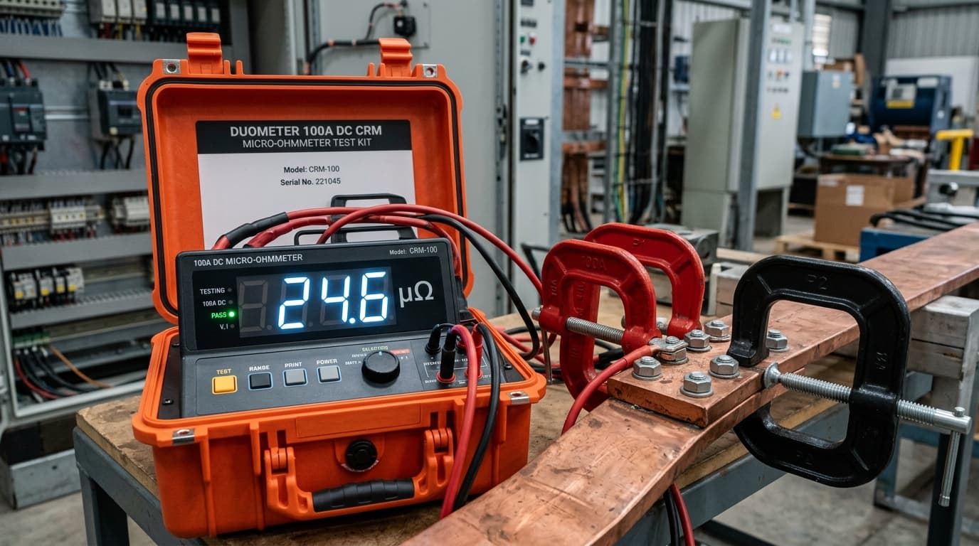 Digital 100A DC Micro-Ohmmeter Contact Resistance Meter CRM Kit