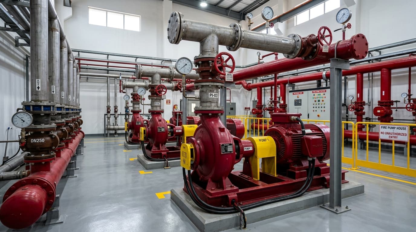 Industrial Fire Fighting Hydrant Network and Structural Piping
