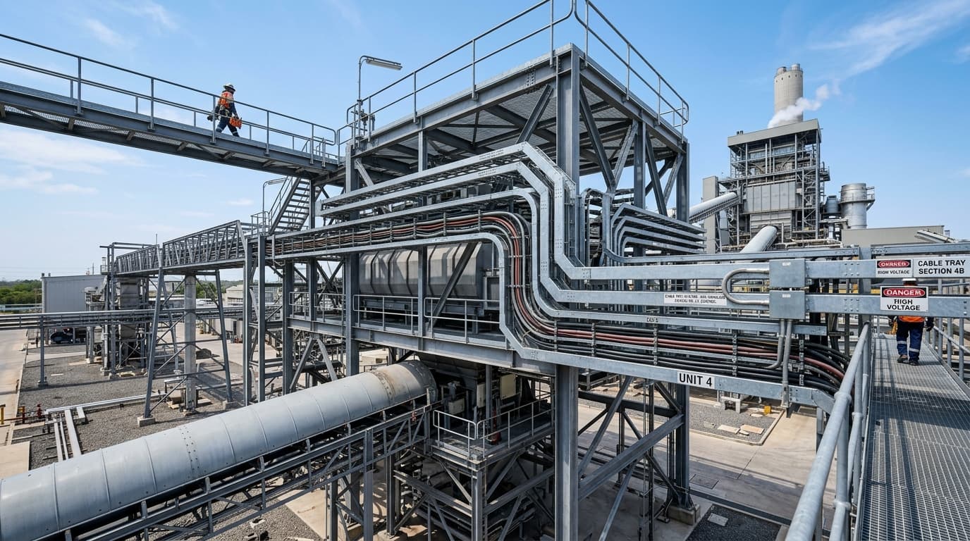 Ash Handling Cable Tray Raceways and Installation at Panki TPS